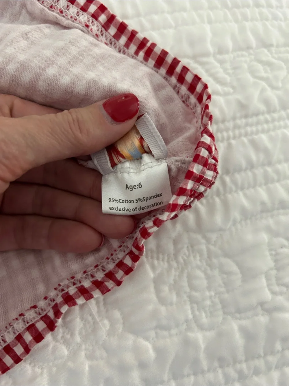 Kids Red Gingham Minnie-Inspired Matching Set